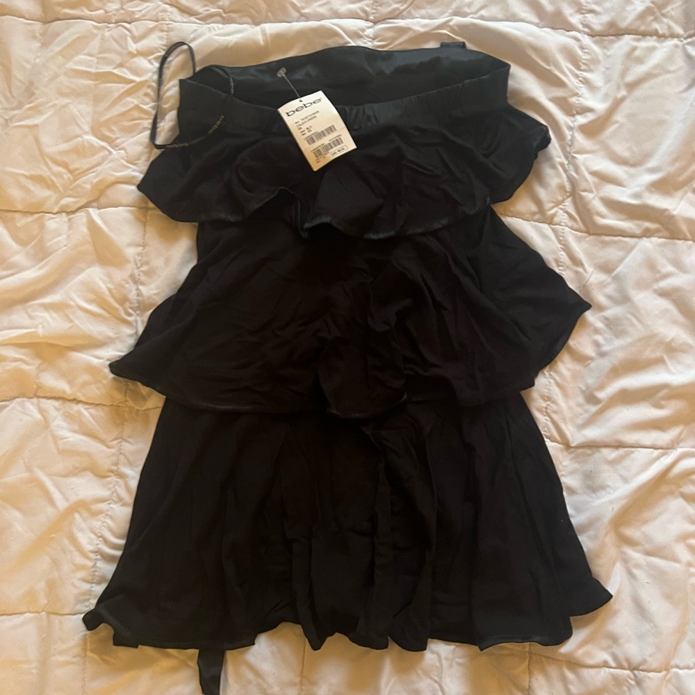 Bebe Black Calico Dress Size XS, NWT